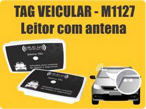 M1127 – Leitor/Antena TAG Veicular Passivo 900MHZ