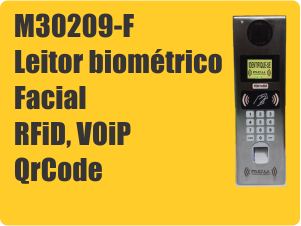Leitor Facial, Biométrico, RFiD,Senha, VOiP, QrCODE